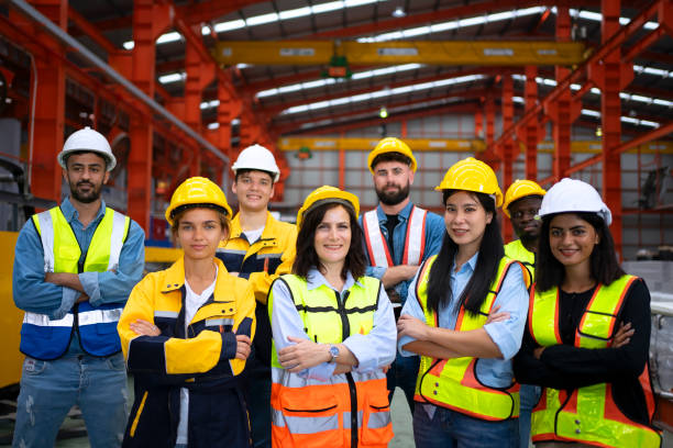 istock Blue collar worker work at metal sheet factory. 1764778733