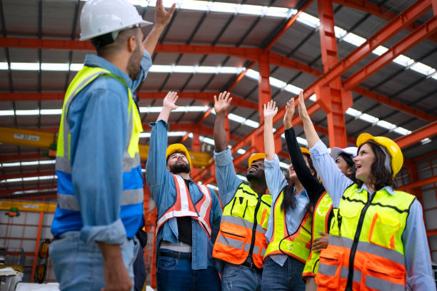 istock Blue collar worker work at metal sheet factory. 1764778734