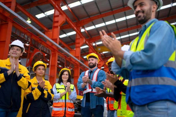 istock Blue collar worker work at metal sheet factory. 1764778739
