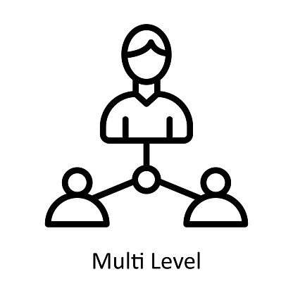Multi Level vector outline Design illustration. Symbol on White background EPS 10 File