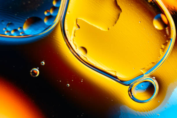istock Scientific image of cell membrane. Macro up of liquid substances. Abstract molecule atom structure. Water bubbles. Macro shot of air or molecule. Biology, physics or chemistry abstract background. 1764789414