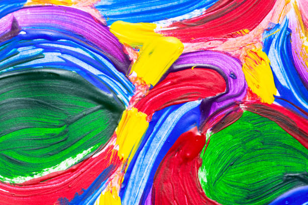 istock Abstract colorful brush strokes as a background. Abstract painted art background. 1764789433