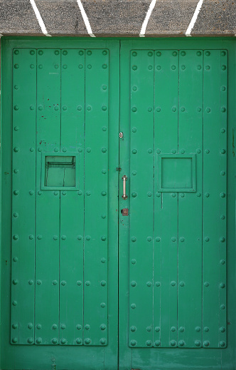 Green Door in Arrecife, Spain