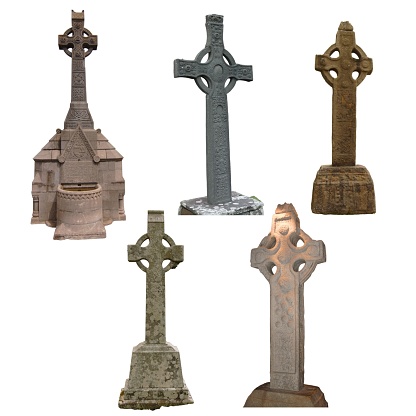 Marble workmanship Celtic crosses various shapes