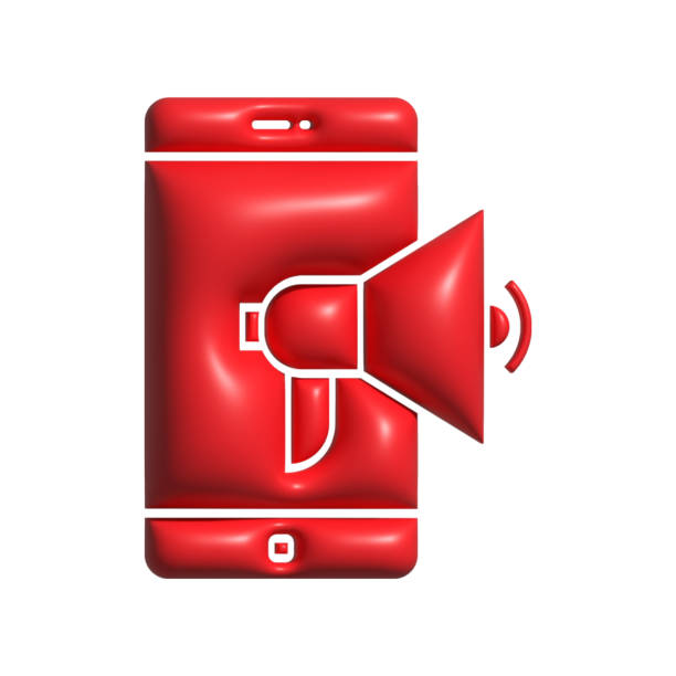 istock 3D Realistic MOBILE MARKETING Icon. 3D Icon Isolated on White. 1764851913