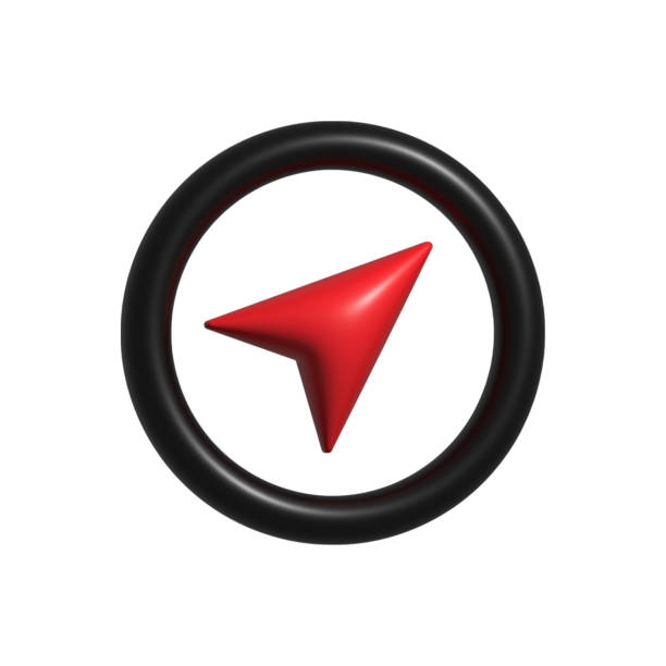 3D Realistic GPS Icon. 3D Icon Isolated on White.