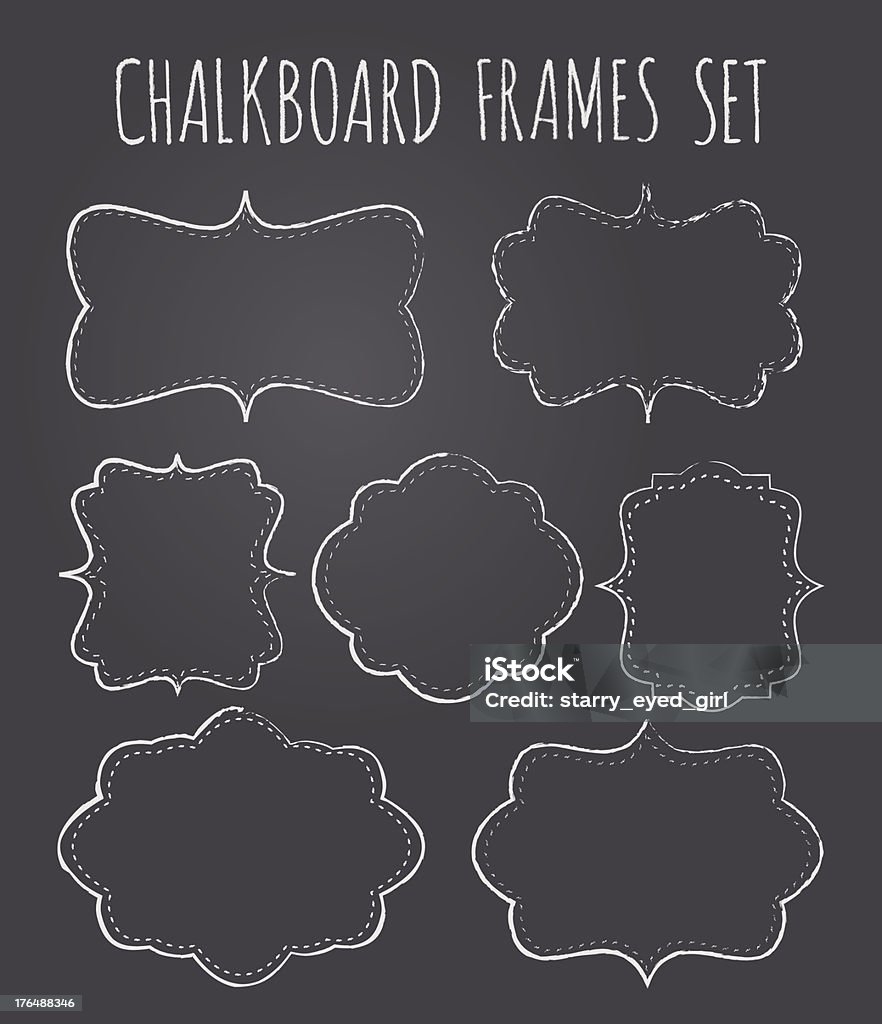 Bastidores Chalkboard colección - arte vectorial de Anticuado libre de derechos