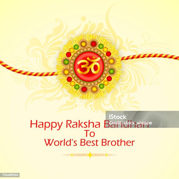Decorated Rakhi For Raksha Bandhan Stock Illustration - Download Image Now - Backgrounds, Bonding, Celebration