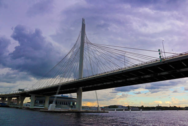 istock Cable-stayed bridge in St. Petersburg, Russia. 1764906633