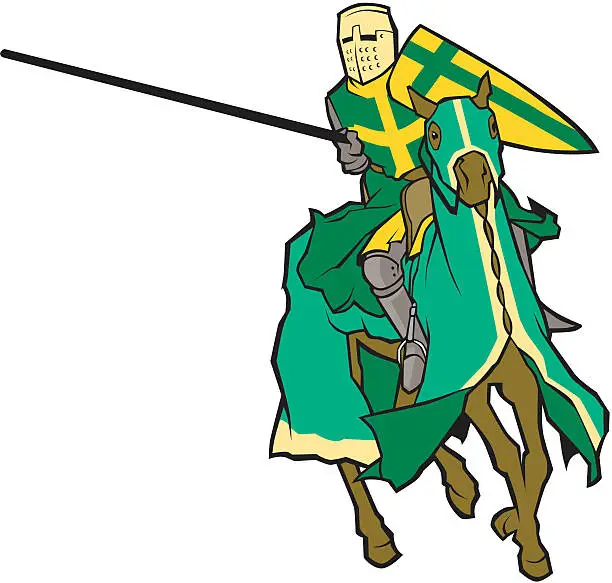 Vector illustration of Jouster