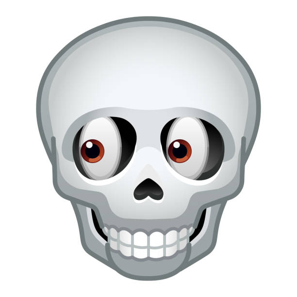 istock Simple bone skull Large size of emoji skull 1764917402