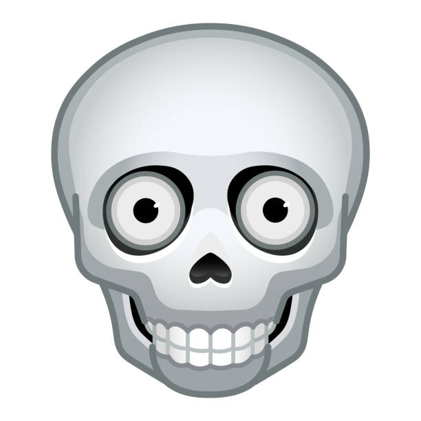 istock Simple bone skull Large size of emoji skull 1764917757