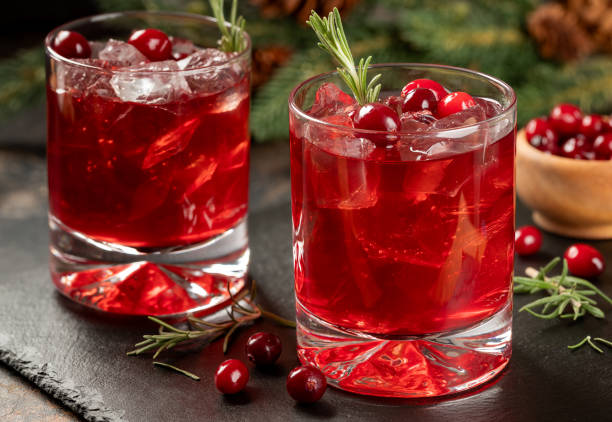 istock Cranberry cocktail with fresh cranberries and rosemary 1764923222