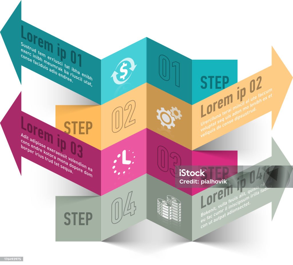 Business process abstract infographics template Vector illustration with transparent effect. Eps10. Business stock vector