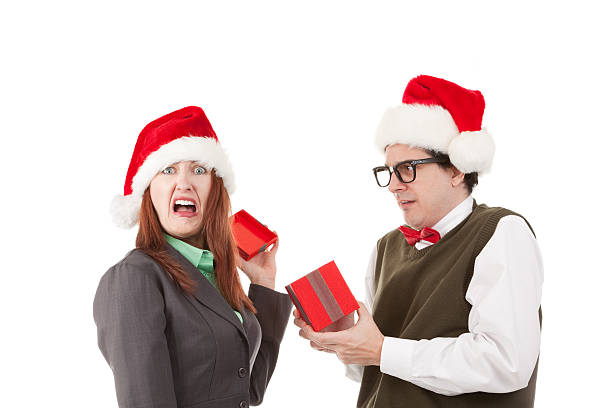 istock Woman Disgusted By Gift From Nerdy Man 176494881