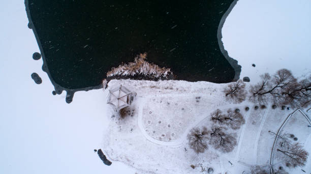 istock Ice and snow, aerial photos 1764950931