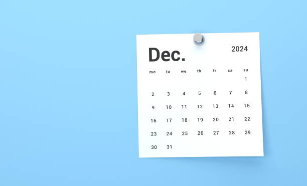 istock 2024 December Calendar On Blue Background 1764951102