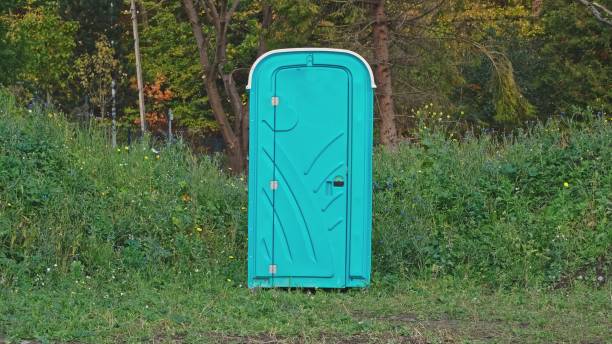 istock Blue Plastic Mobile Public Toilet Outhouse Standing for Construction Site Contractor Workers 1764965358