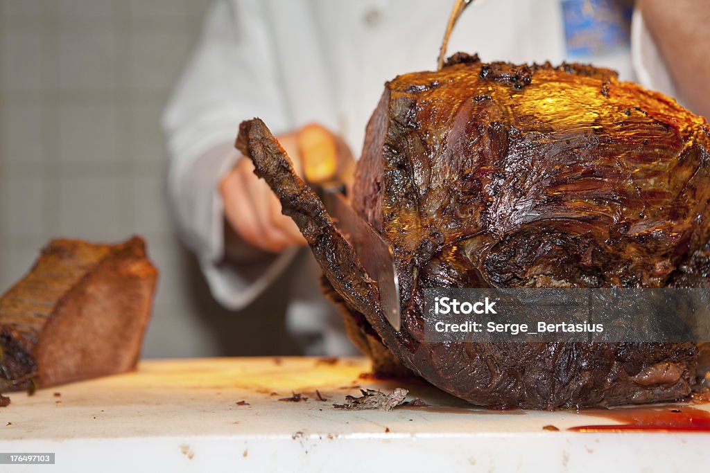 Gebratenes Fleisch wird geschnitzte - Lizenzfrei Accessoires Stock-Foto
