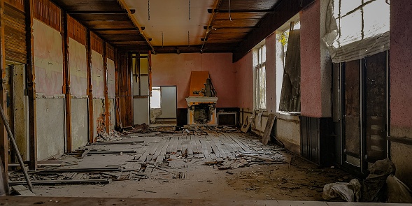 Interior of an abandoned old building