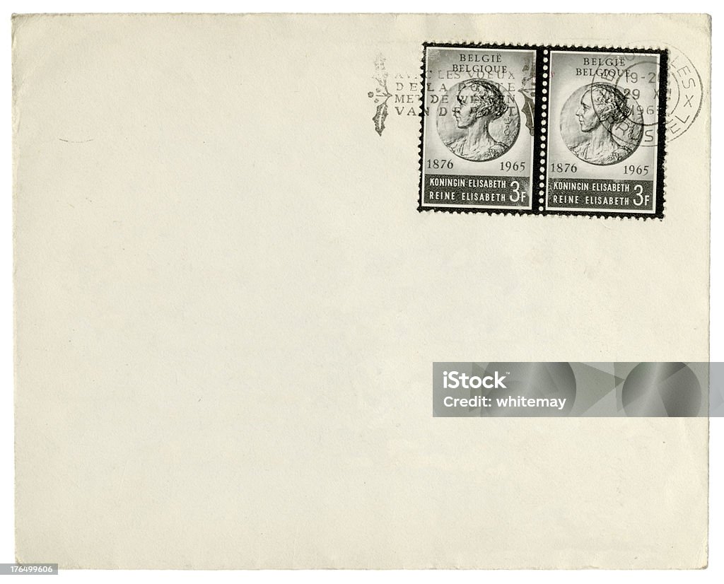 Envelope da Bélgica, em 1965 - Foto de stock de 1965 royalty-free