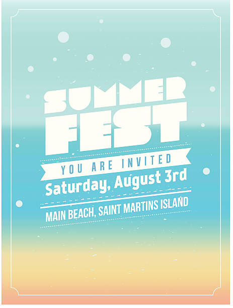 Summer Fest design I made grunge on Adobe illustrator by following the tutorial (Link below) and without using any kind of image/derived image reference  focus on background stock illustrations