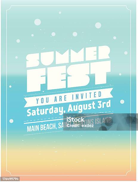 Summer Fest Design Stock Illustration - Download Image Now - Summer, Party - Social Event, Traditional Festival