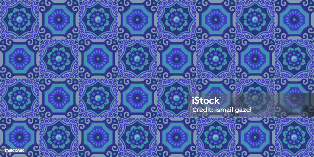Abstract Blue Circle Pattern Design For Science And Technology ...