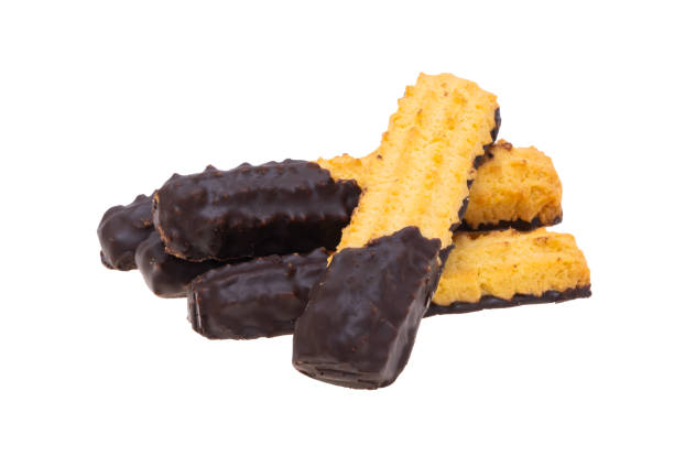 istock Italian cookies in chocolate glaze isolated 1765024425