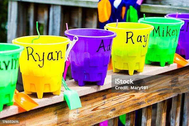 Birthday Party Favors Stock Photo - Download Image Now - Gift, Sand Pail and Shovel, Goodie Bag