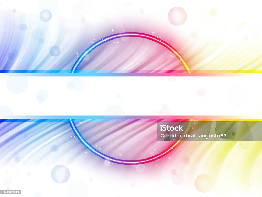 Fronteira de círculo de arco-íris com brilhem e Voltas - Royalty-free Abstrato arte vetorial