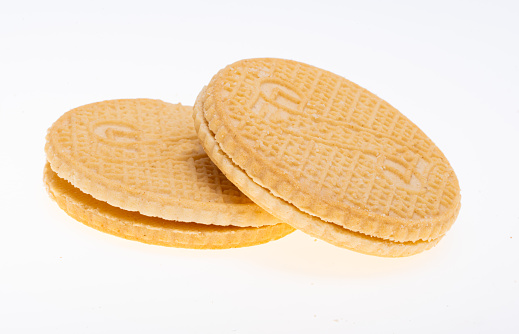 double cookies isolated on white background