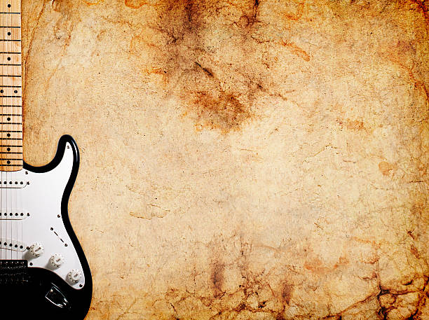 istock Vintage electric guitar on grunge background 176505449