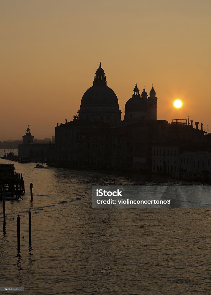 Venezia-Canal Grande al tramonto - Foto stock royalty-free di Acqua