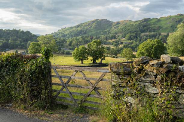 Sunset at Skelwith Fold, the Lake District, Cumbria, England