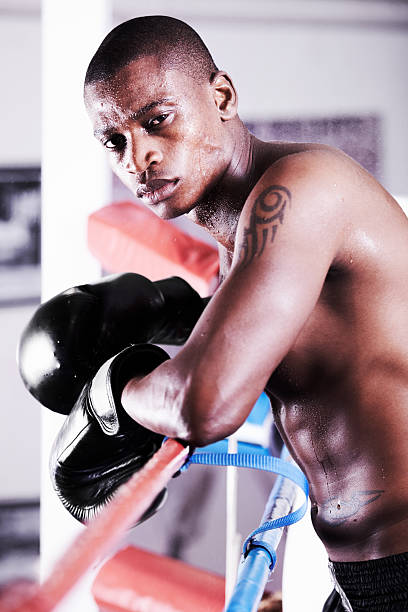 istock There's steel within those eyes and strength in his punch 176508114