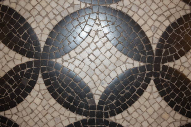istock Antique black and white floor mosaic 1765099051