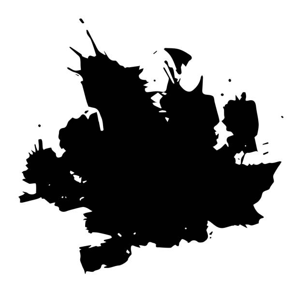 istock Grunge ink blot with streaks,splashes,spots,dots,streaks.Abstract spot.Splatters of paint, watercolor stain.Use texture for the design of postcards,banners,posters. 1765112189