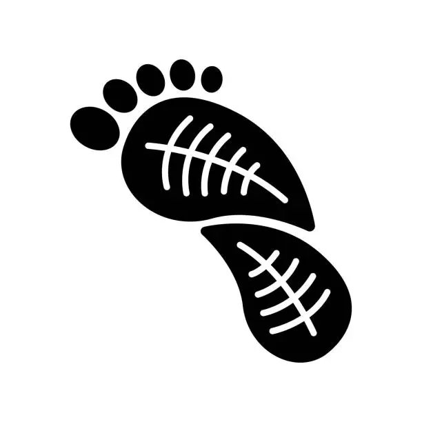 Vector illustration of CARBON FOOTPRINT Icon Solid Style. Vector Icon Design Element for Web Page, Mobile App, UI, UX Design