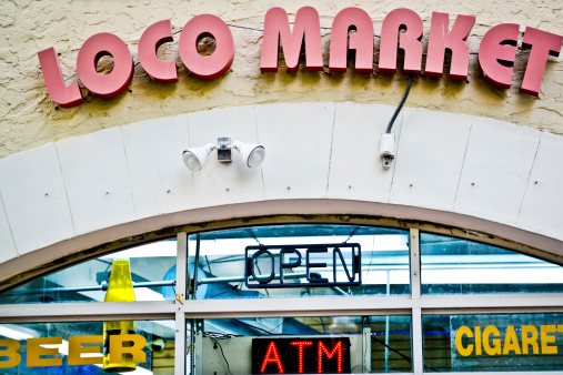 Loco Market Sign on a building