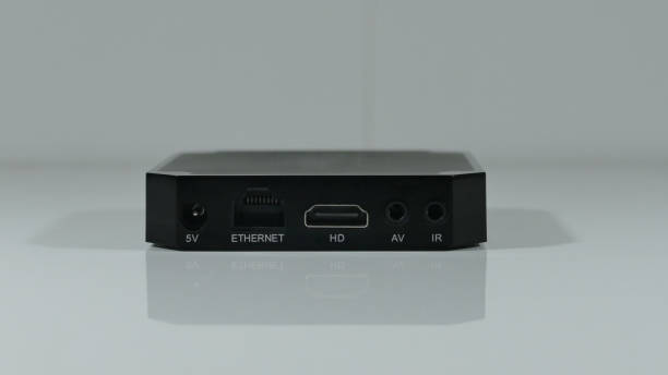 istock The back panel of a set top box with different connectors and slots for connection 1765138445