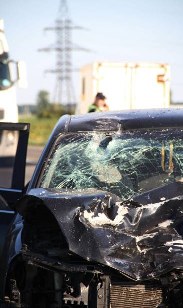 istock A crumpled hood, a broken windshield and deployed airbags in a car after an accident 1765153630
