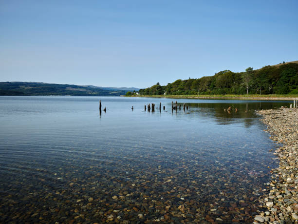 Strachur Bay View looking towards Inveraray over Loch Fyne from Strachur Bay loch fyne stock pictures, royalty-free photos & images