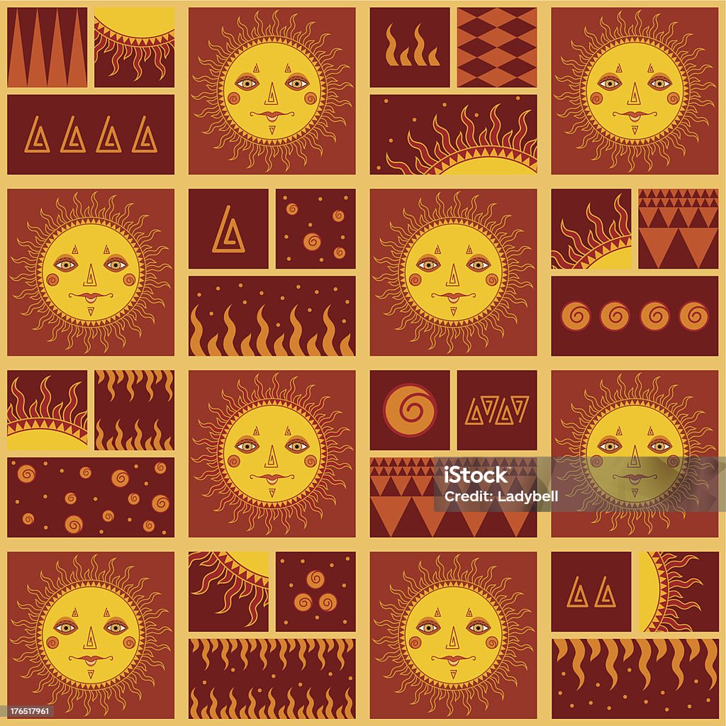 Sun Pattern Stock Illustration - Download Image Now - Abstract ...