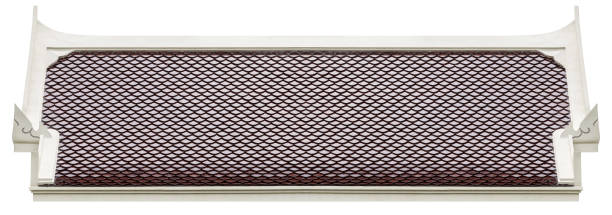 istock Mockup temple roof brown tile pattern isolated on white background with clipping path 1765196809