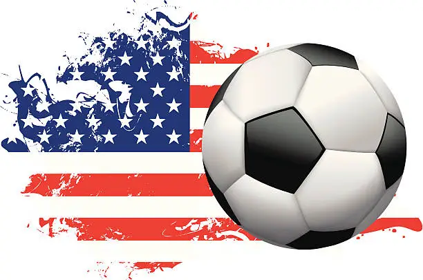 Vector illustration of United States Soccer Grunge Design