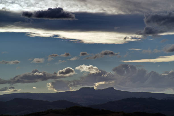 istock panorama of mountain profile against cloudy sky 1765213415