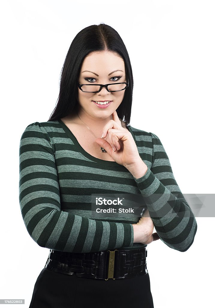 Freundliche Mädchen mit Brille - Lizenzfrei Arme verschränkt Stock-Foto