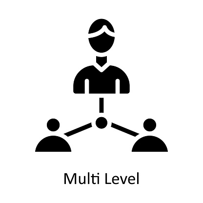 Multi Level vector Solid Design illustration. Symbol on White background EPS 10 File