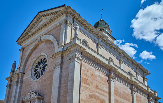 Trento, Italy, upward view of the Santa Maria Maggiore basilica